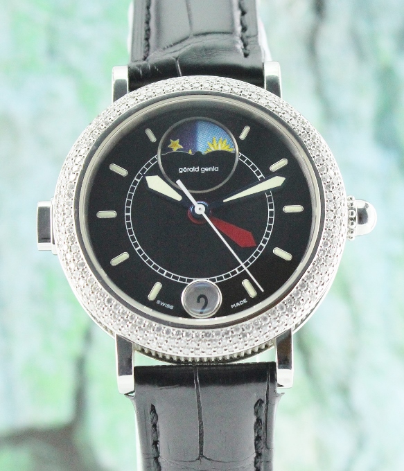 (image for) GERALD GENTA NIGHT & DAY AUTOMATIC LADTY WATCH GMT / G.3705